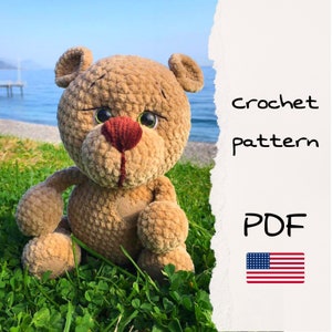 Bear amigurumi crochet pattern, bear pattern, cute bear, teddy bear