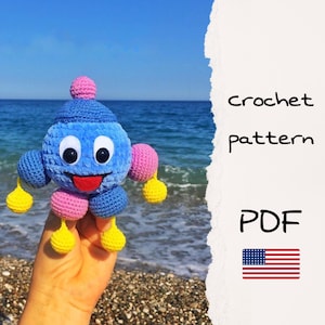 Gehaakt druppelpatroon amigurumi: auto of kinderwagen (pdf)