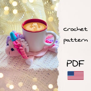 Unicorn Coaster Crochet Pattern: Amigurumi PDF