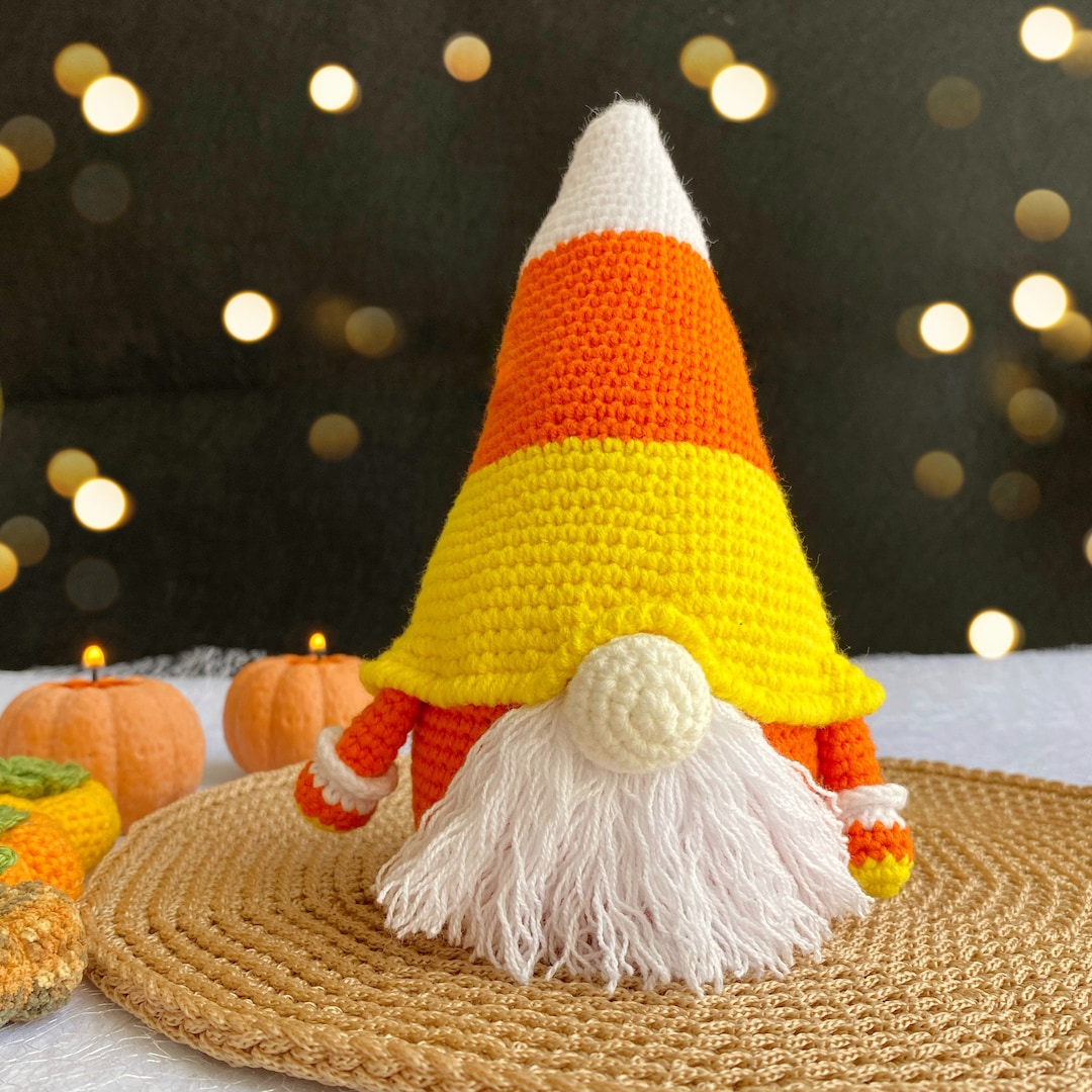 Crochet Candy Corn Gnome Pattern: Halloween Amigurumi (PDF Pattern) - Etsy