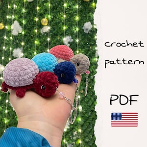 Plush Turtle Crochet Pattern – No-Sew Amigurumi Tutorial PDF