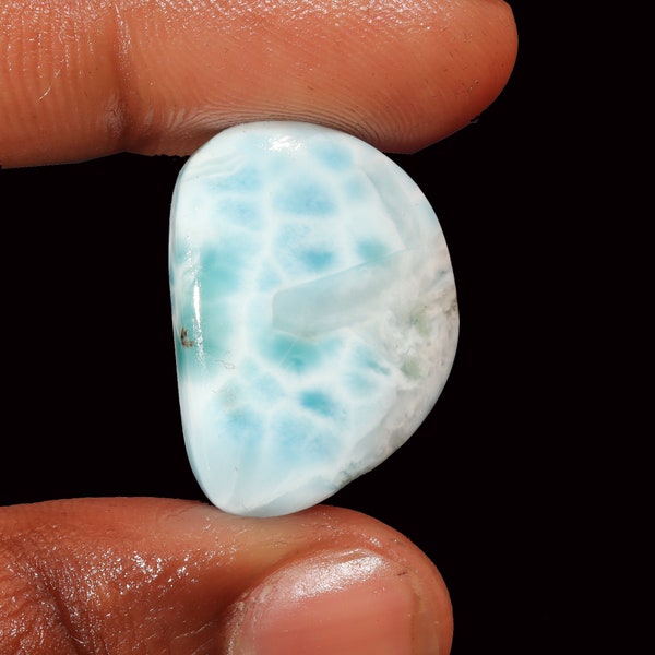 Larimar Fantastic Top Grade Quality 100% Natural Gemstone Fancy Shape Cabochon Loose Gemstone For Making Jewelry 27.40 Ct. 25x18x6 mm B-36