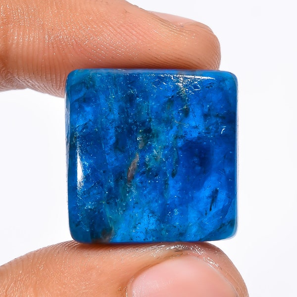 Apatite bleu néon formidable qualité supérieure 100% naturel cabochon en forme de coussin de pierres précieuses en vrac pour la fabrication de bijoux 35 ct. 20X20X6mmAK-3515