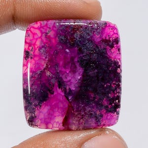 Pink Moss Agate Unique Loose Gemstone Radiant Shape Cabochon For Making Jewelry 42 Ct. 29X26X4 mm AK-7611