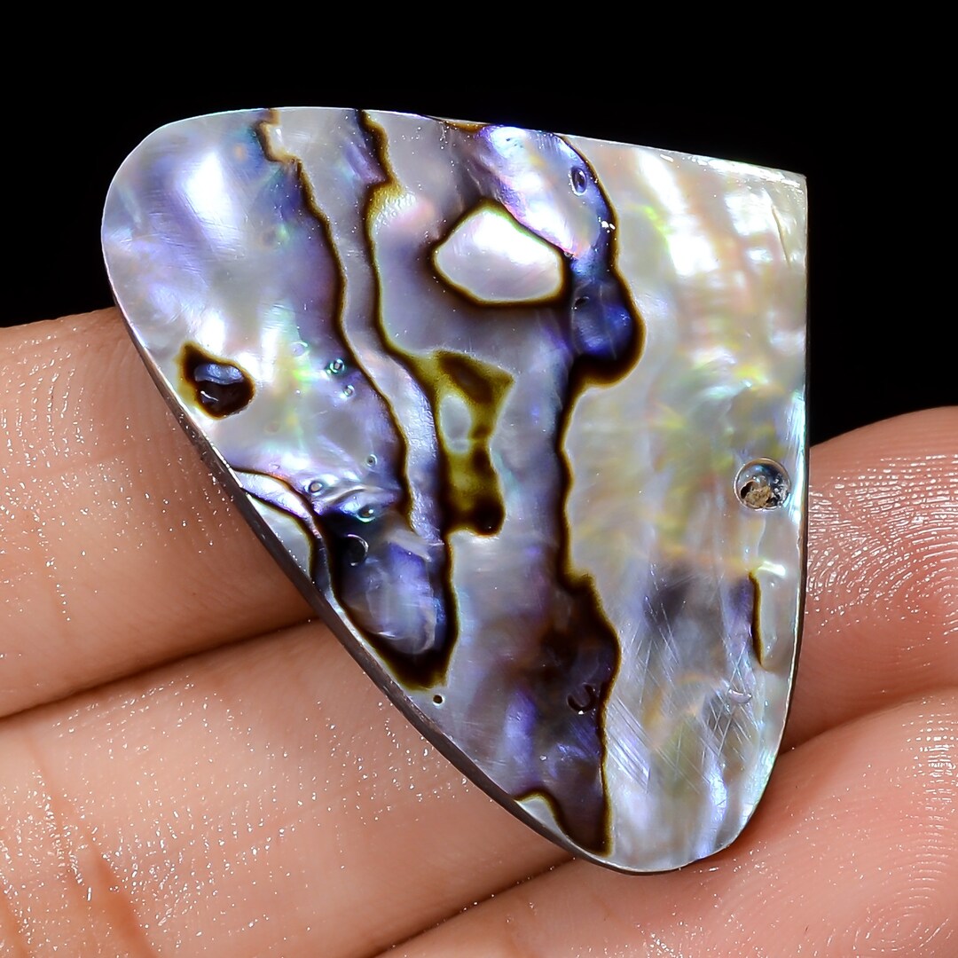 Abalone Shell Heart Cabochon: Natural Gemstone for Jewelry Making (51.5 ...