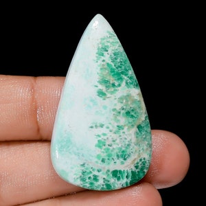 Variscite Attractive Top Grade Quality 100% Natural Loose Gemstone Pear Shape Cabochon For Making Jewelry 34.5 Ct. 41X24X5 mm AK-5484