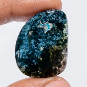 Moss Agate Mind Blowing Loose Gemstone Fancy Shape Cabochon For Making Jewelry 31.5 Ct. 33X24X3 mm AK-7603