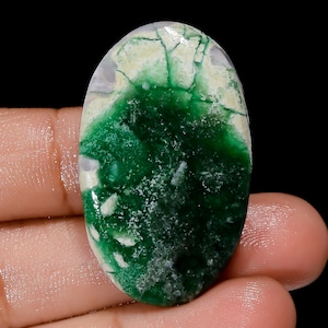 Variscite Amazing Top Grade Quality 100% Natural Loose Gemstone Oval Shape Cabochon For Making Jewelry 48.5 Ct. 39X24X6 mm AK-5483