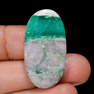 Variscite Terrific Top Grade Quality 100% Natural Loose Gemstone Oval Shape Cabochon For Making Jewelry 25.5 Ct. 34X18X5 mm AK-5480