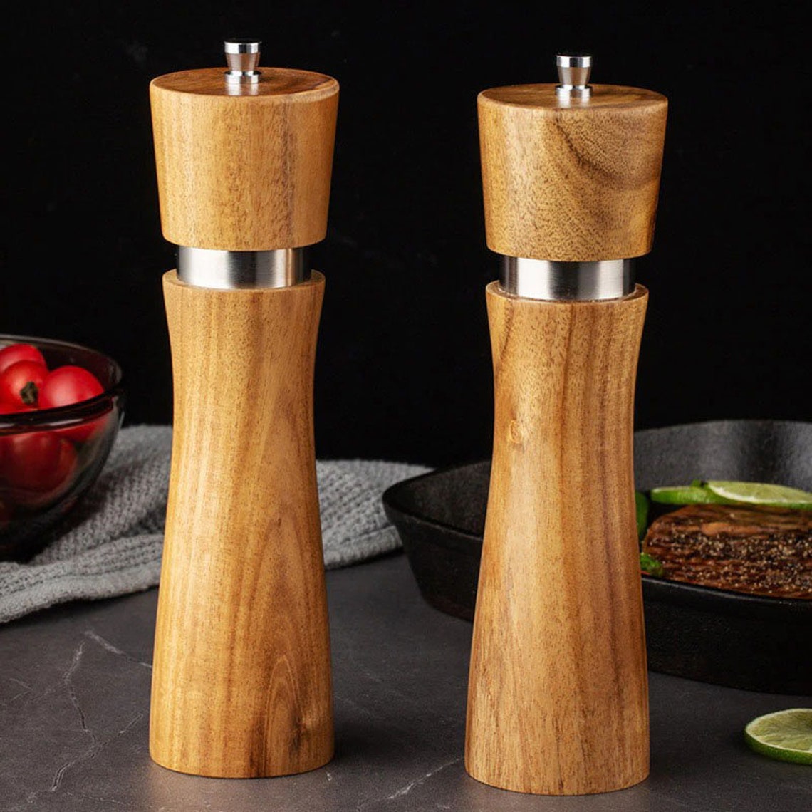 Moderne Art Neue Pfeffermühle aus Holz Salz und - Etsy.de