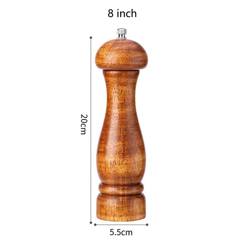 Wood Pepper Mill ,5inch 8 Inch Manual Pepper Grinder Salt and Pepper