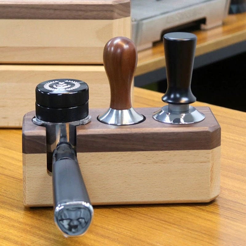 Best Smooth Solid Wooden Coffee Tamper Holder,machine Stand,coffee