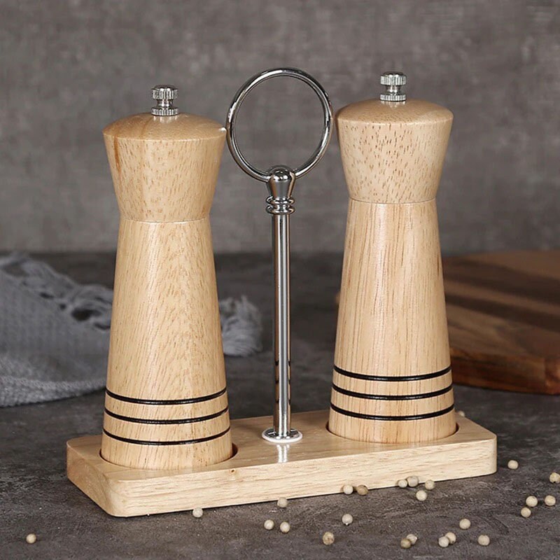 Wooden Salt and Pepper Grinder Sethandheld Seasoning Grinder Hand