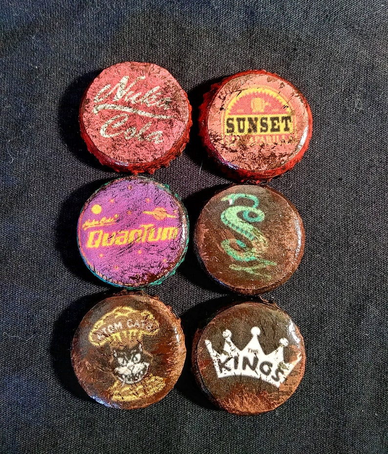 Unofficial FALLOUT Bottle Caps SET OF 10 Weathered Variety Etsy