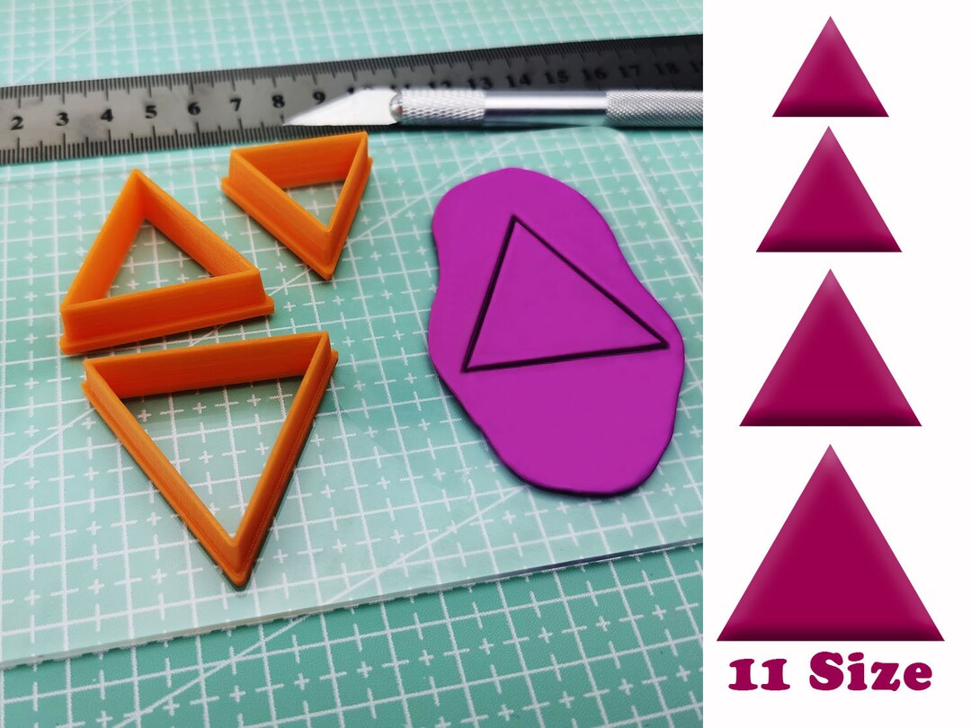Triangle Cookie Cutter Set in Various 11 Sizeeh001a Etsy