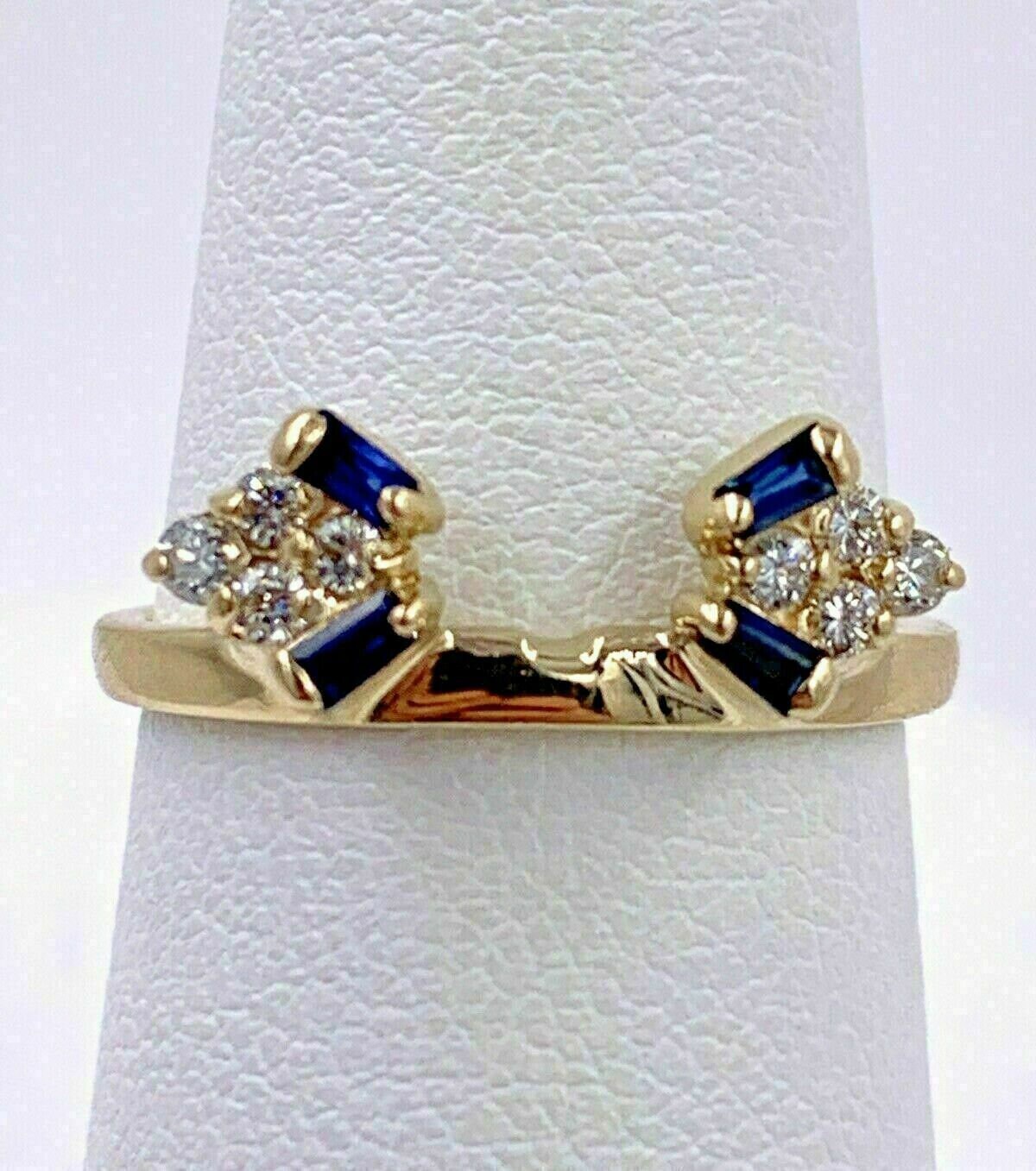 Enhancer Ring 2.00 Ct Blue Sapphire & Diamond Engagement Etsy