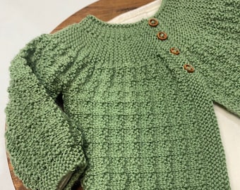Knitting Pattern 4ply Sideways Cardigan PDF Instant Digital Download Sizes Newborn-3 months