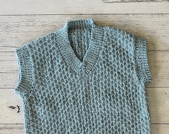 Knitting Pattern Dot Stitch Vest PDF Instant Digital Download Newborn to 18 months 4ply