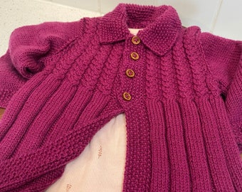 Knitting Pattern Cable Coat PDF Instant Digital Download Size 3 to 9 months