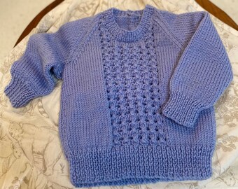 Knitting Pattern 4ply Panel Front Jersey PDF Instant Digital Download Sizes Newborn-12 months