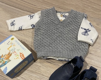 Knitting Pattern Baby Pullover Tank Top - Sizes Newborn - 9 Months