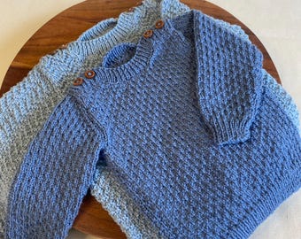 Knitting Pattern 4ply Patterned Jerseys PDF Instant Digital Download Sizes 3 months-12 months