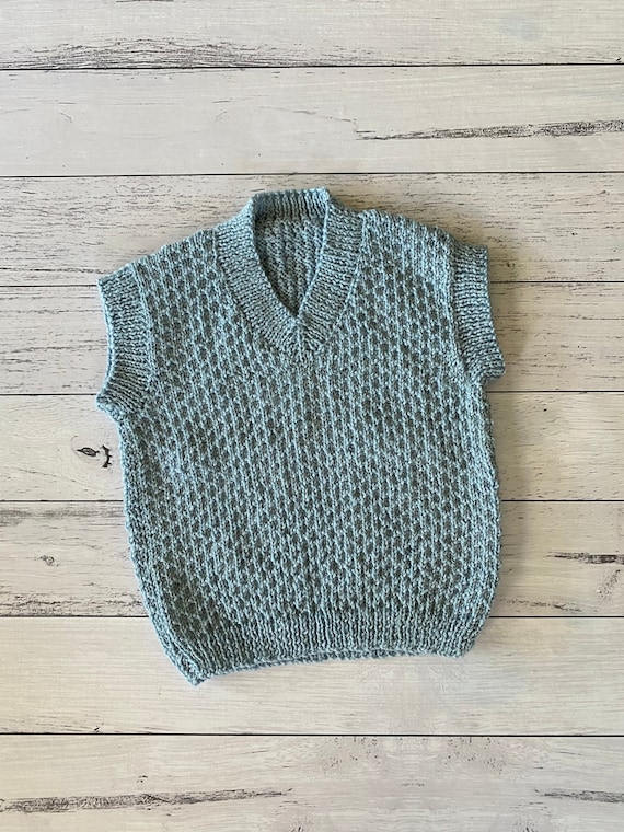 Knitting Pattern Dot Stitch Vest PDF Instant Digital