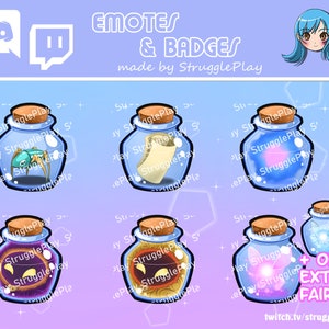 The Legend of Zelda - Ocarina of Time I Bottle Emote-Set B I OoT I Twitch I Randomizer