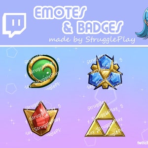 The Legend of Zelda - Ocarina of Time (OoT) I Badge Set &quot;Spiritual Stones&quot;