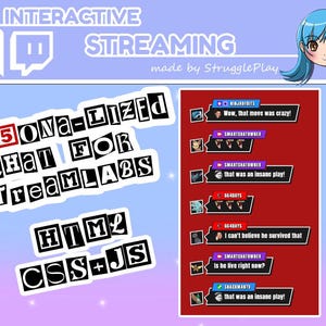 Stylized Phantom Anime Streamlabs Chat Widget | Custom Coded HTML CSS Stream Overlay | Interactive Red Black Gaming Chatbox Theme Style