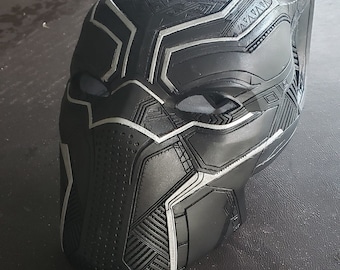 Black Panther Helmet Mask - Raw 3D Print