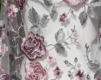 Embroidered Floral Wedding Cape, Soft Tulle Bridal Veil