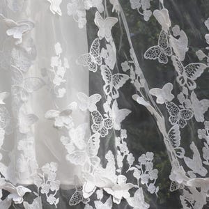 Butterfly veils for Wedding Veil With Flowers,wildflower embroidery veil,Floral Embroidery Veils,floral veil embroidered,floral bridal veil