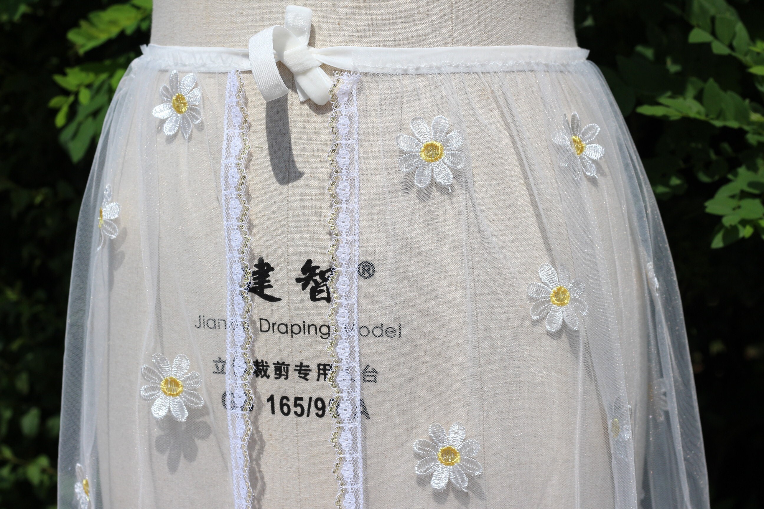 Sheer Maxi Skirt Embroidered,floral Overskirt,flower