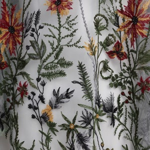 Mustard Green Silk Floral Embroidered Cape main image 0