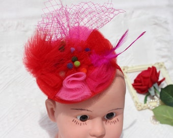 toddler fascinator hat for baby,toddler baby derby hat,kids fascinator,pink toddler tea party hat for girls,baby girl