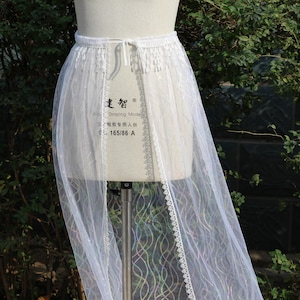 see through tull skirt open front maxi skirt beach cover up,bling mesh rave skirt,glitter overskirt,sheer skirt festival,transparent skirt