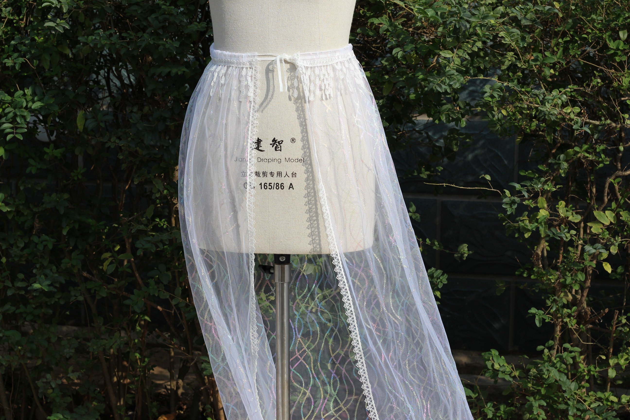 Tiered Maxi Skirt See Through Tull Skirt Open Front Maxi Skirt