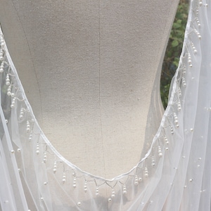 cape veil bridal,Pearl Wedding Cape,pearl cape veil,Shoulder Cape,Pearl Draped bridal cape,peal Wedding Dress Cape,Draped Cape Veil