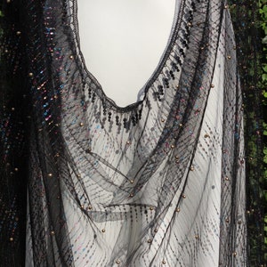 black tulle cape,black pearl cape,sheer cape,pearl bridal cape,pearl cape veil,Black Cape Veil with Pearls,black wedding cape