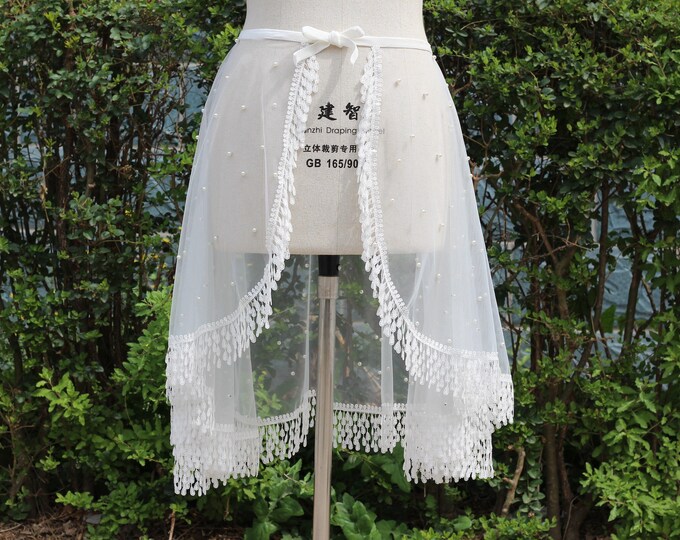 Jute and Lace Boho Wrap Skirt