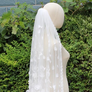 embroidered veil,floral veil,wildflower veil,embroidered flower veil,wedding cape veil,floral wedding veil,flower veil,floral bridal veil