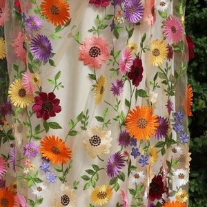 Beautiful Cape Sleeves Flower Work Ruffled Peach Frock main image 1