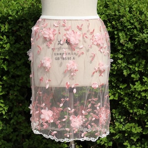 Pink Flower Skirt Etsy UK