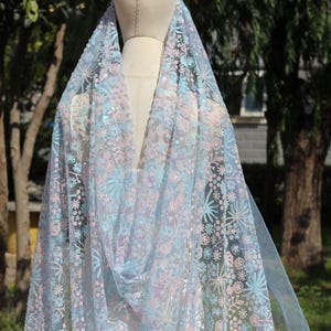 Glitter Sequins Veil,iridescent squin bridal veil,sparkle wedding veil,pink and blue glitter veil,romantic handmade veil,Boho bride veil