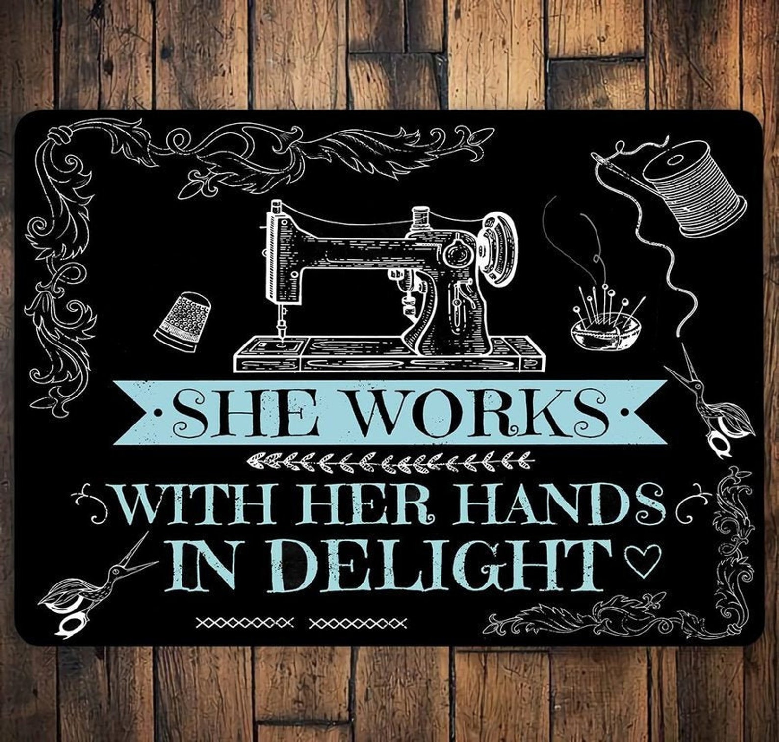 Personalized Sewing Room Horizontal Metal Sign Craft Room Etsy