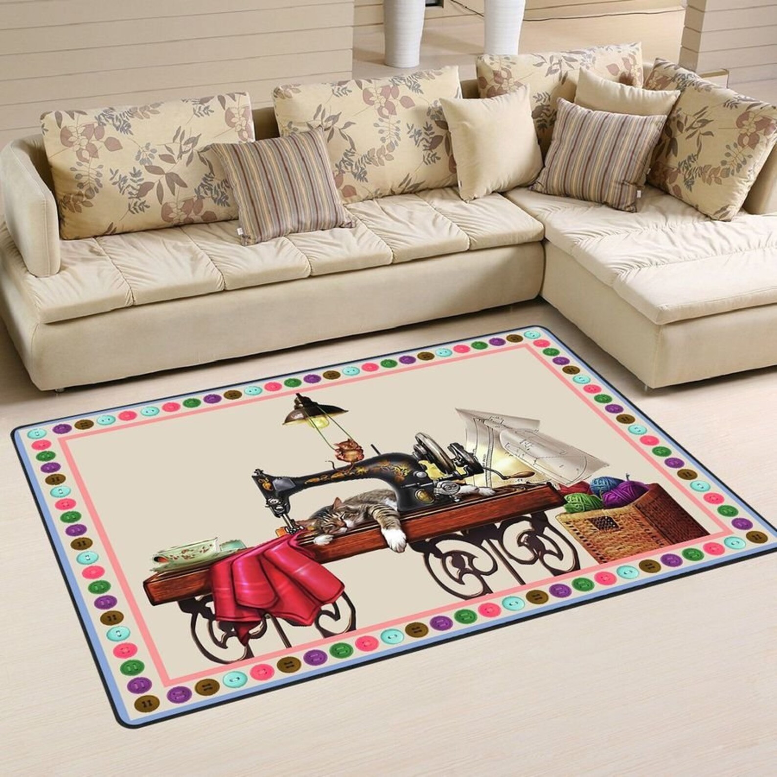 Sewing Room Decor Area Rug Rug For Sewing Lovers A Gift For Etsy