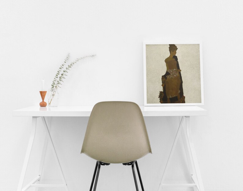 Famous artists art prints. Giclee Print Poster Portrait of Gerti Schiele Egon Schiele 1909