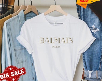 balmain t shirt etsy