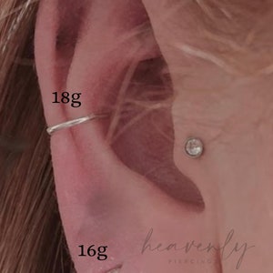 Silver Clicker Nose Ring| Cartilage Hoop 18 or 16g |Helix Ear Cartilage | Rook Daith Tragus |Gift